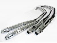 Image of Exhaust silencer and down pipe set of 4